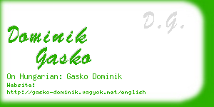 dominik gasko business card